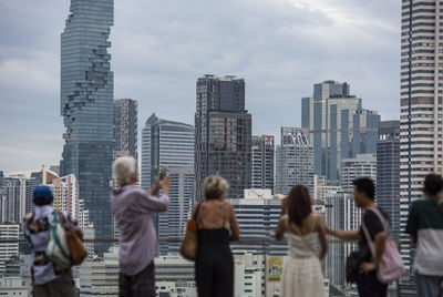 Group of people in city