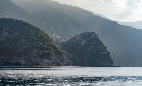Scenery around corniglia, a small village at a coastal area named cinque terre in italy