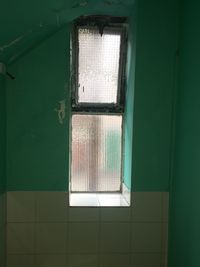 Frosted glass windows in room