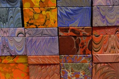 Full frame shot of colorful wall