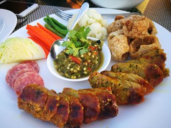 Close-up of food on plate