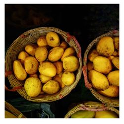 Close-up of fruits in basket