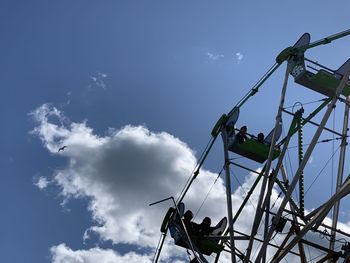 Low angle view of ferris wheel against sky