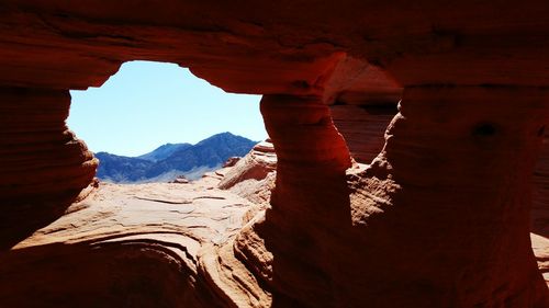 Low angle view of cave