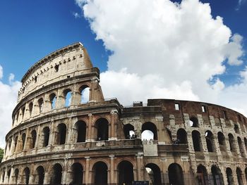 Low angle view of historical building against sky