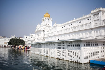 View of details of architecture inside golden temple - harmandir sahib in amritsar, punjab, india