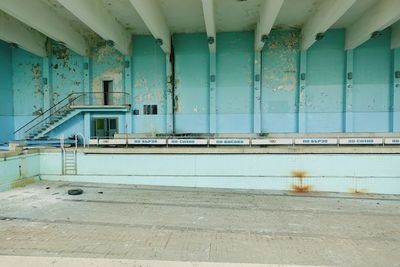 Abandoned olympic indoor swimming pool