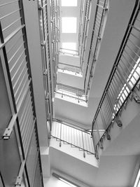 Low angle view of spiral stairs