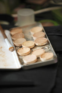 Make-up palette of a stylist