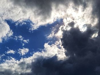 Low angle view of clouds in sky