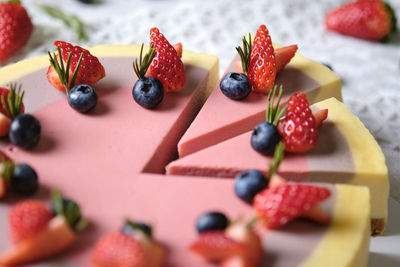 Close-up of fruits on table