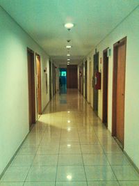 Empty corridor of building