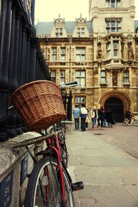 Cars parked in front of building