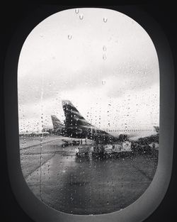Rain drops on glass window