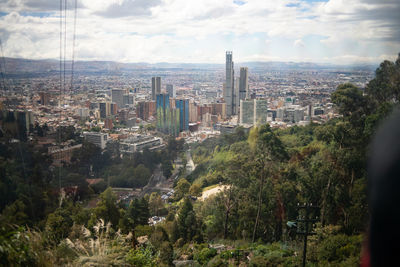 Aerial view of buildings in city