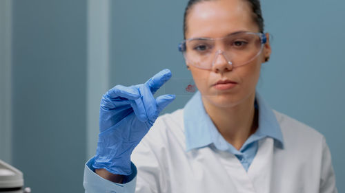Portrait of woman working