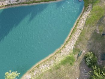 High angle view of sea shore