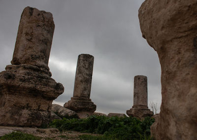 Low angle view of old ruins