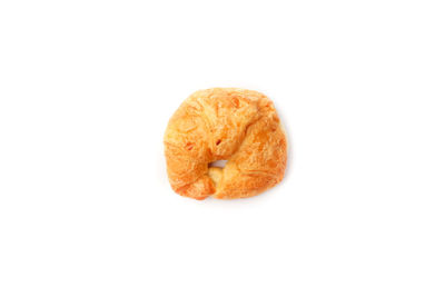 High angle view of orange against white background