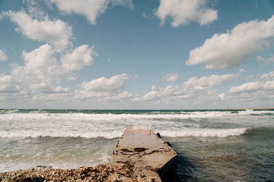 Scenic view of sea against sky