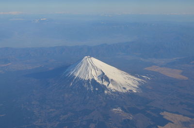 Aerial view of mt fuji