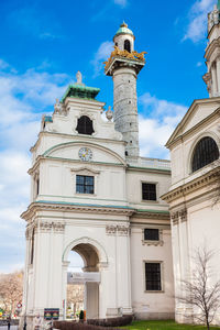 Low angle view of building against sky