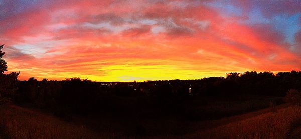 Sunset over landscape