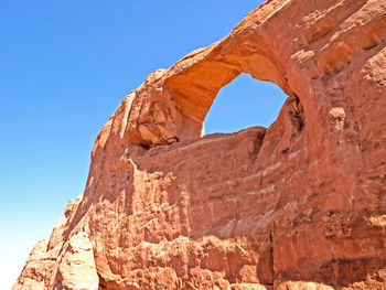 Low angle view of rock formation