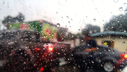 Rain drops on glass window
