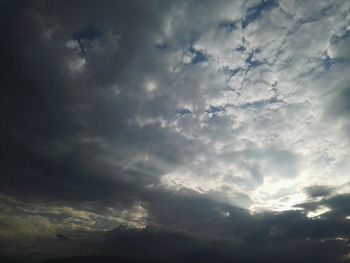 Low angle view of clouds in sky