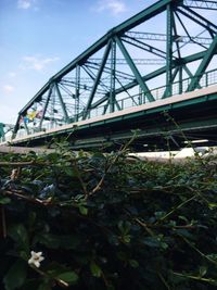Low angle view of bridge against sky