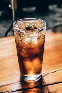 Close-up of drink on table