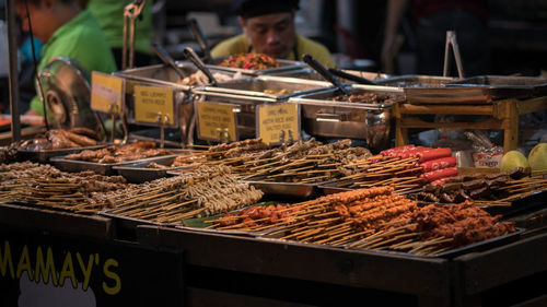 Vegetables for sale at market stall