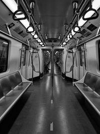 Empty seats in train