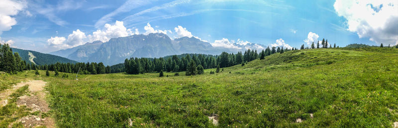 Panoramic view of landscape against sky