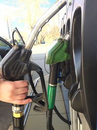 Close-up of cropped car