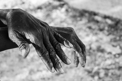 Close-up of human hands