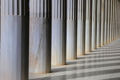 Full frame shot of colonnade in building