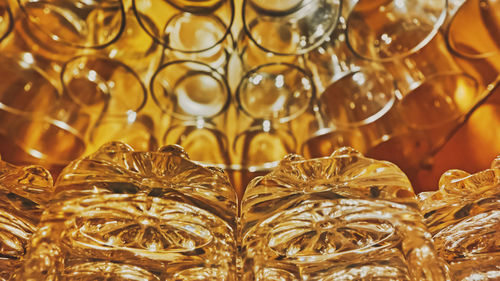 Full frame shot of wine glass on table
