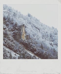 Close-up of snow on mountain