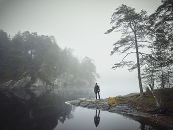 Hiker at sea