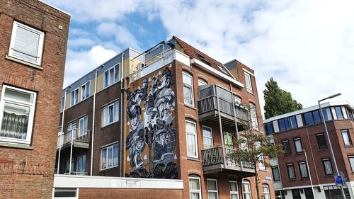 Low angle view of building against sky