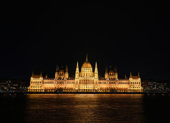 Illuminated city at night