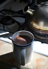 Close-up of coffee cup