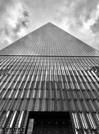 Perspective view form empire state building entrance in new york city.