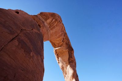 Low angle view of rock formation