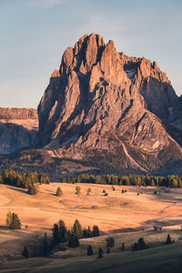 Scenic view of rocky mountains against sky