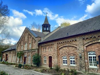 Low angle view of church against sky