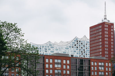 Low angle view of buildings against sky