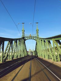 Liberty bridge against blue sky